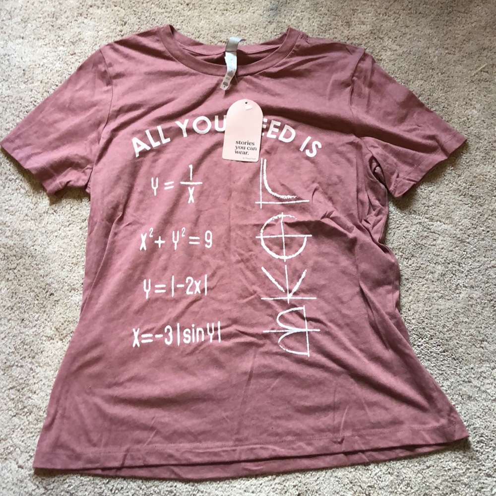 NWT M thread tank math t shirt